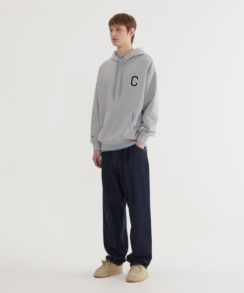 C Logo Hoodie Melange Gray