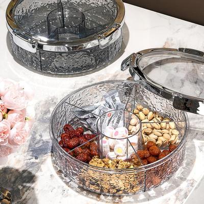 Snack-Tablett Essgeschirr-Set Silber/Grau/Weiß Unterteiltes Serviertablett Gewürzaufbewahrungsbehälter Zuhause