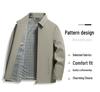 Men's Spring & Autumn 2025 Casual Lapel Jacket - Stylish Solid Color Fashion Coat for Middle-Aged and Young