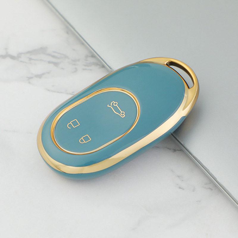 NIO ET7/ES7/ET5 Gold Edge TPU Car Key Case for Men