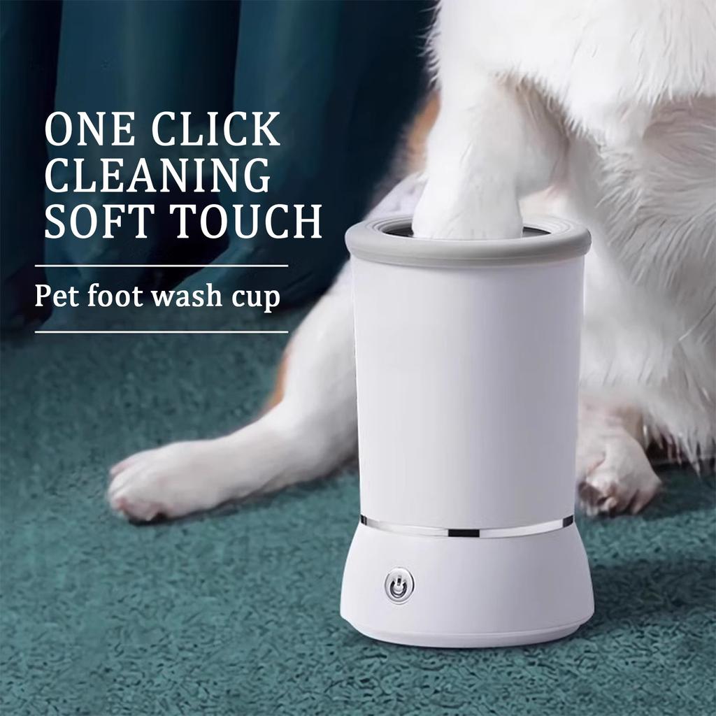 Automatic Silicone Bristles Pet Cleaner Cup USB Charging, Portable For Muddy Claws, Designed For Small To Medium Dogs