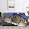 Big Floppa Caracal Cat Cute Meme Blanket Soft Coral Fleece Warm Flannel Bathtub Throw Blankets For Sofa Car Bedroom Bedspread