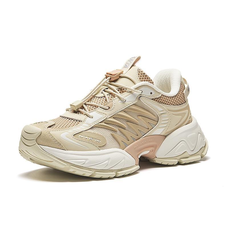 Anta Star Moon 2 Retro Versatile Non-Slip Wear-Resistant Low-Top Dad Shoes Women Sneaker Beige 922438811-3