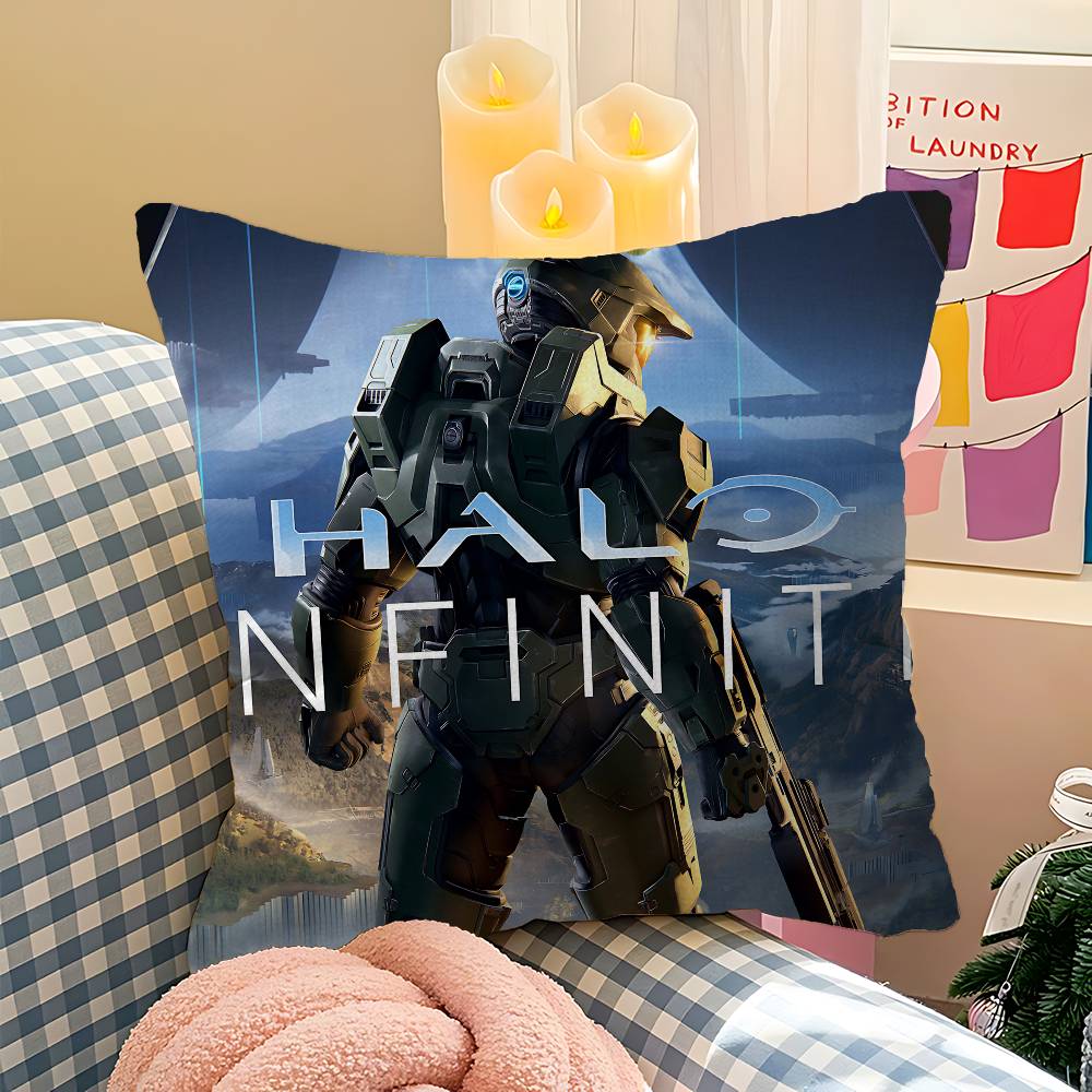 SCI-FI H-HALOS FPS GAME Personalized Pillow Dust Cover Bedroom Kids Party Decoration Pillowcase Birthday Children Gift