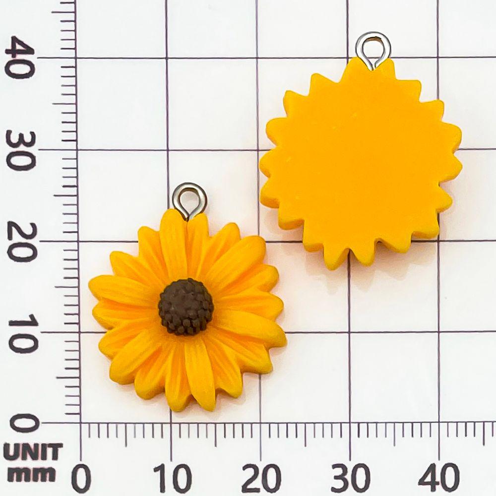 10-Color Resin Daisy Flower Charms for DIY Bracelets & Necklaces