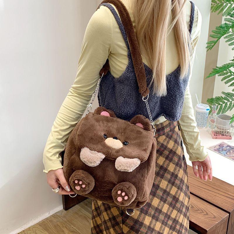 Japanischer Rucksack Cartoon Große Kapazität Aufbewahrungstasche Schultasche Schüler Umhängetasche Schultasche Kawaii Plüschbär
