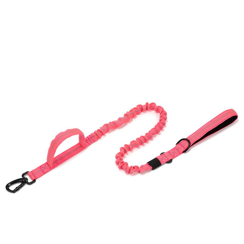 Waterproof Nylon Pet Leash With Elastic Stretch And Double Handles For Outdoor Adventure