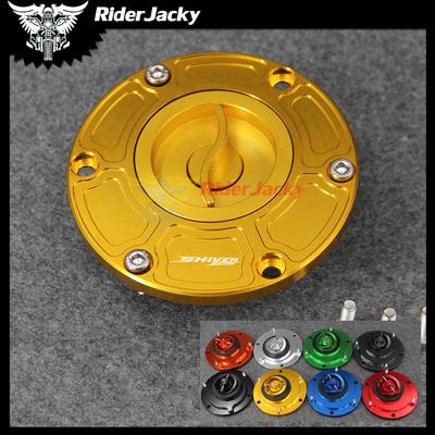 Gold CNC Motorrad Keyless Tankdeckel Tankdeckel Abdeckung für Aprilia Shiver 750 Alle