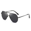 Retro casual double beam fashion polarized men's and women's sunglasses outdoor sunscreen photosensitive discoloration trend versatile sunglasses