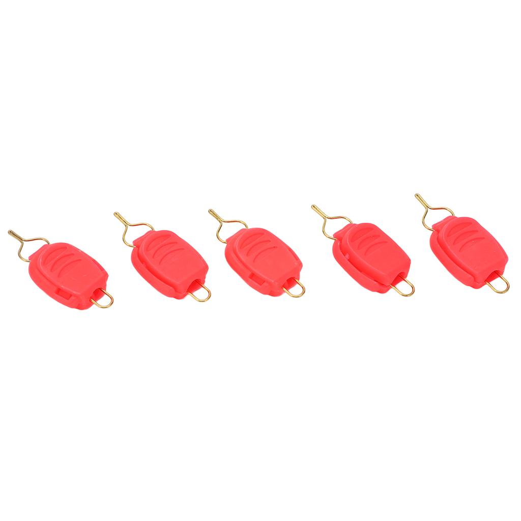 5PCS Fishing Line Stopper Baitcasting Reel Fishing Line Clip Holder Buckle Keeper Fishing AccessoriesRed