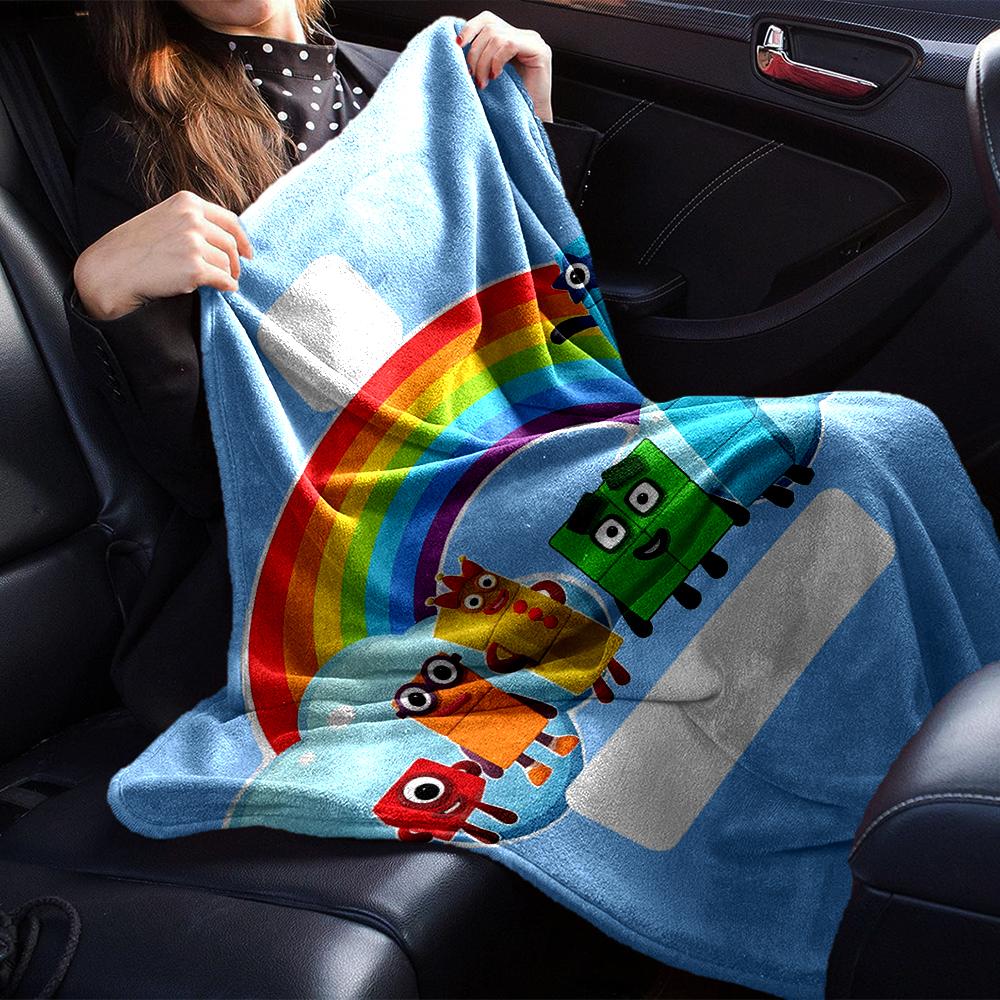 Numberblocks Theme Printed Blanket - Perfect for Couch, Bed, Travel & Outdoor Use | Machine Washable, Cozy & Durable.