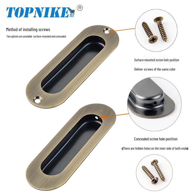 304 Stainless Steel Concealed Embedded Sliding Door Pull Handle