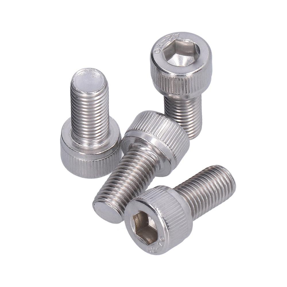 4PCS Stainless Steel Hex Socket Bolt Fastener Hardware  for Engineering, Construction and DIY