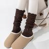 Warmth Hollow Calf Socks Knitted Mid Tube Socks New Stacked Long Tube Socks  Autumn Winter
