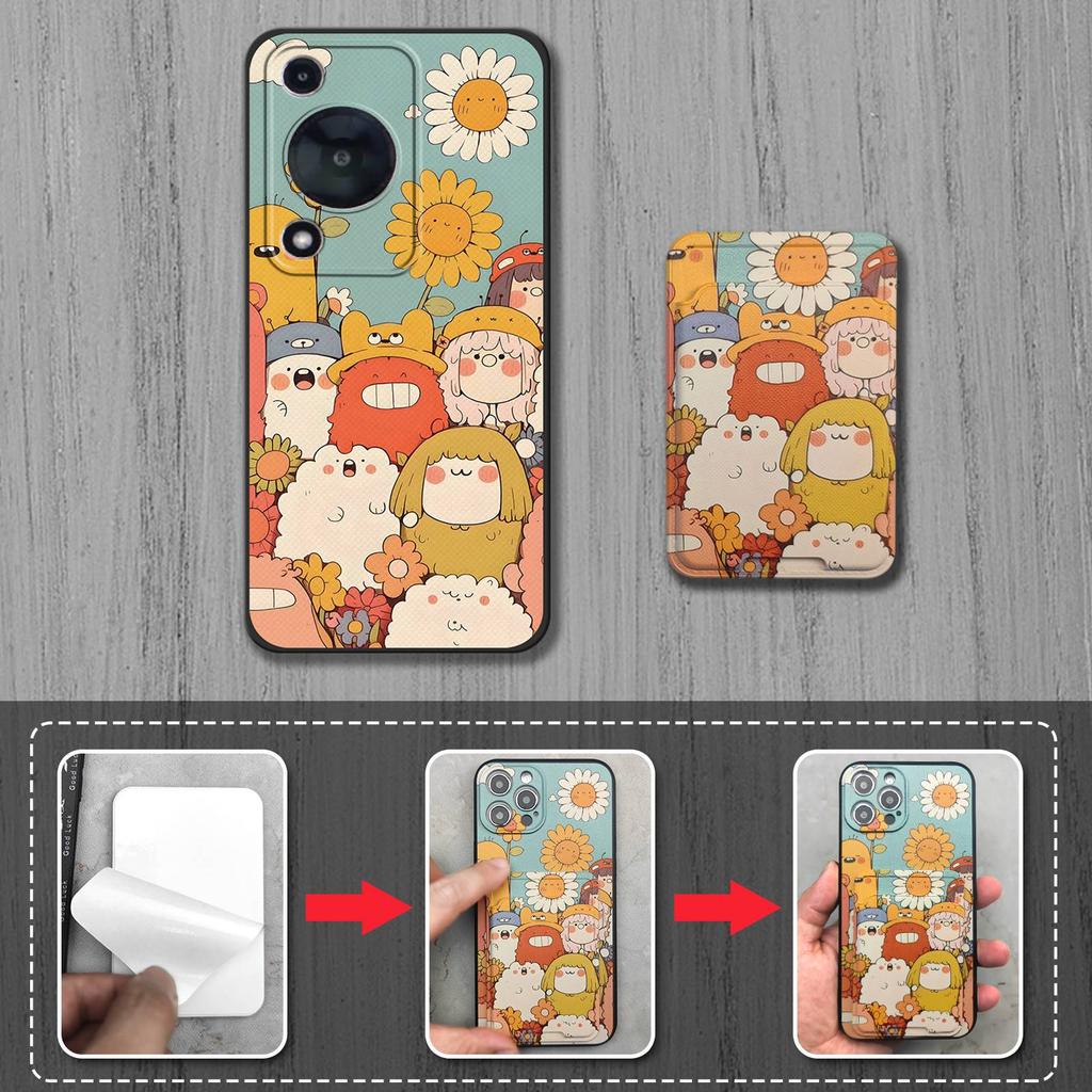 TPU Back Cover Phone Case For Huawei Enjoy70/70S/NOVA Y72 4G Card bag Silicone Card sleeve Anti-dust Fashion Design Cute