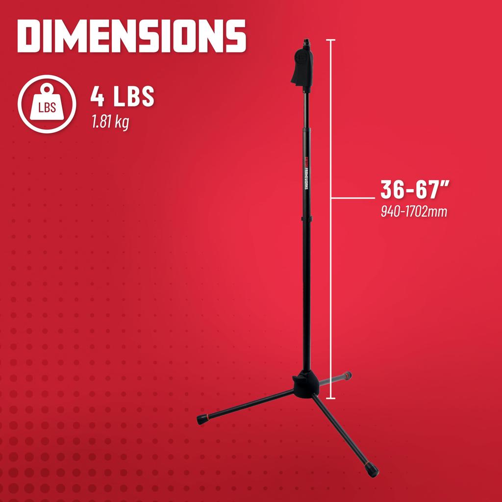 GATOR Frameworks Deluxe Series Straight Microphone Stand GFW-MIC-2100 (Official Japanese Product)