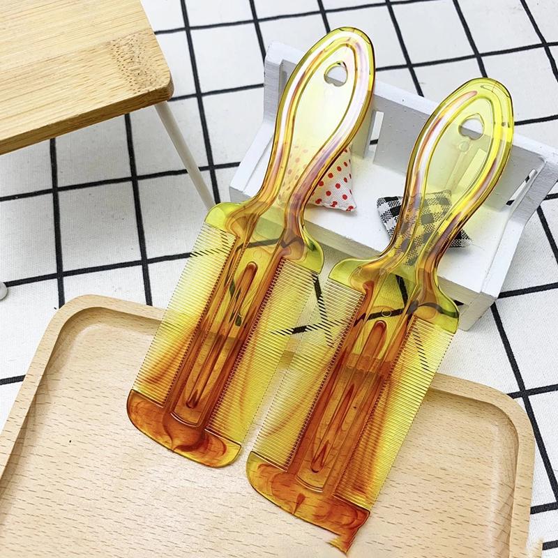 Hochwertiger doppelseitiger Läusekamm mit Griff, feinzahniger Flohkamm, Haarkamm zur Schuppenentfernung für Styling-Werkzeuge