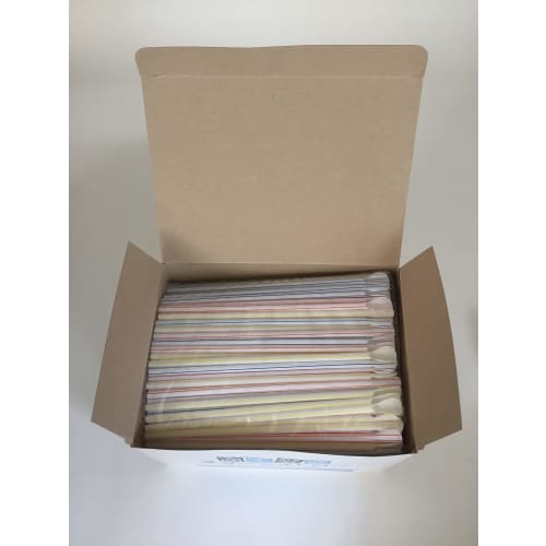 Yamato Bussan White Straws, 21cm, Good for Business, No Bag, Boxed, 500 Straws per Box