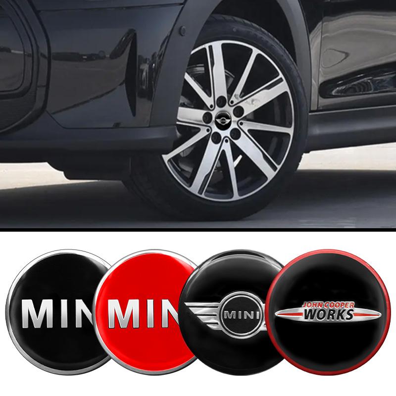 4Pcs 56mm Car Wheel Center Hub Caps Mini Logo Badge Rim Cover Emblem For Mini Cooper R55 R56 R57 R58 R59 F54 F55 F56 F60 JCW
