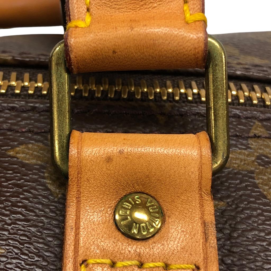 Used Louis Vuitton Monogram Keepall 60 M41422 Boston Bag Canvas Brown Authentic 13130