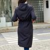 Women's Windcheaters Hooded Long Loose Coat with Side Pocket Outdoor Light Rain Windbreaker Hiking Jacket