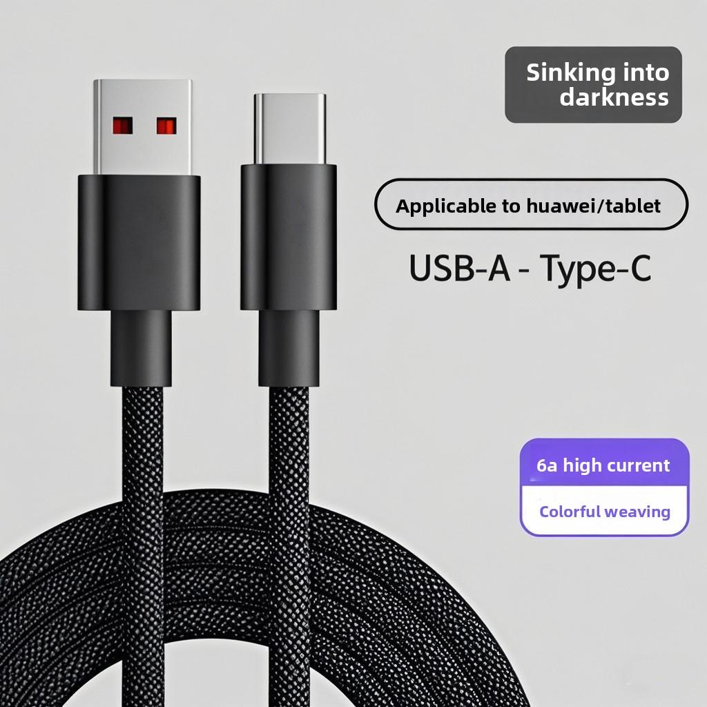 Compatible with Apple PD Fast Charging Braided Data Cable, Dual-ended Type-C 66W Mobile Phone Charging Cable