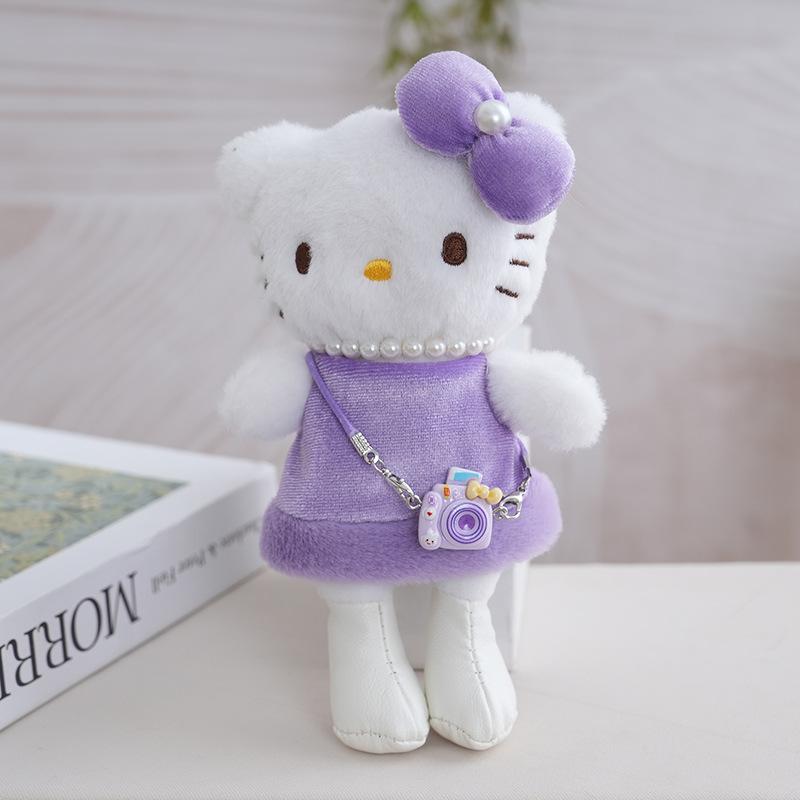 1 buc Fustă Cameră Păpușă Kt Pisică Breloc 18Cm Fată Picioare Lungi Hello Kitty Pandantiv de Pluș Decor Agățat pentru Geantă Cadou de Sărbători