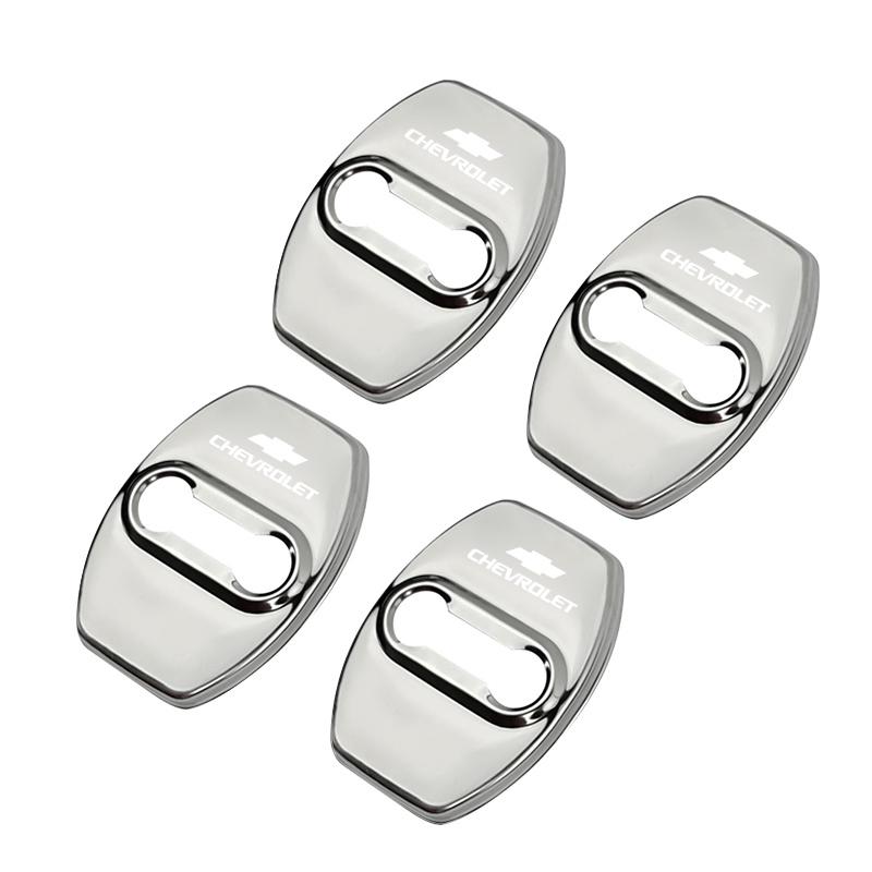 4 Pezzi Copri Serratura Porta Auto Tappo in Acciaio Inossidabile Accessori Auto Per Chevrolet Cruze Spark Captiva Suburban Camaro Malibu Silverado