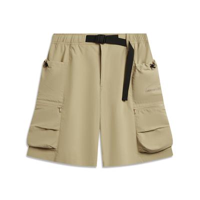 Outdoor CF Quick-Dry Rainproof Cool Sun Protection Stretch Wear-Resistant Multi-Pocket Sports Cargo Shorts Men Shorts Khaki AKSW015-4