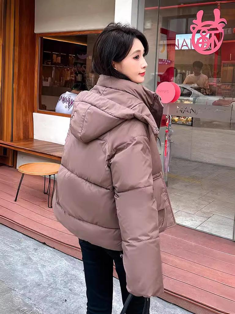 Bread clothes jacket small man big bag short cotton clothes women's live hat new down  clothes