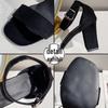 Elegant Suede Thick-Heeled One-Strap Sandals for Women: Versatile Black and Red, 2026 Summer Collection