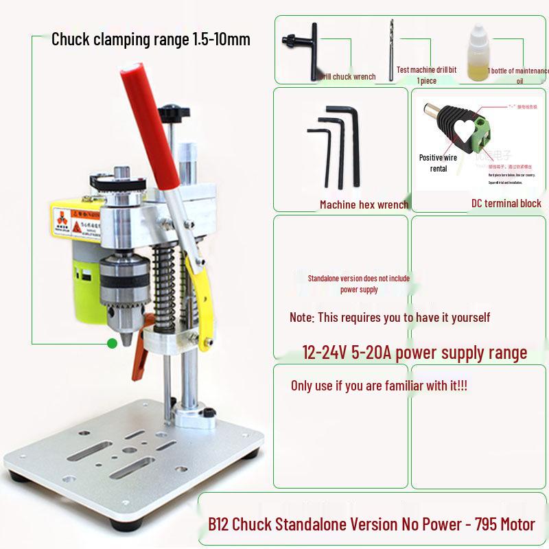 Micro Mini Desktop Drill: Precision Tool for Phone & Watch Repair, Punching, Grinding, and Household Tasks.