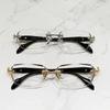 Diamond Cutting Reading Glasses Anti Blue Light Rimless Computer Far Sight Eyeglasses Men's Finished Prescription Eyewear