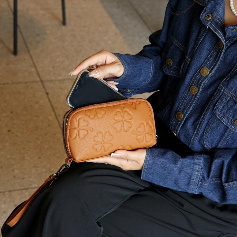 

Fashionable Women s Clutch Bag TOGO Top-layer Cowhide Long Wallet Genuine Leather Change Purse 101