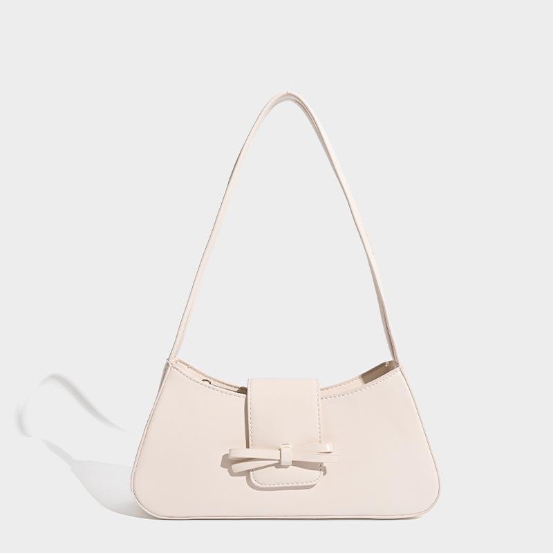 Rote Mode PU Stil Damen Schultertasche Minimalistische Nische Schleife Baguette Unterarmtasche