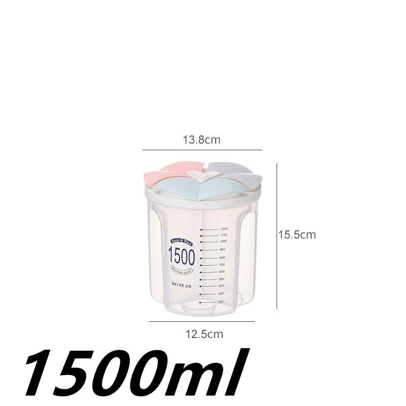 

Коробка для хранения свежих продуктов, коробка для хранения продуктов, кухонные принадлежности, резервуар для хранения зерна, влагонепроницаемая герметичная крышка отсека бака 1500ml