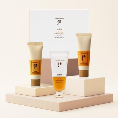 The Who Gongjinhyang Jin Hae-yoon Crème Solaire Spécial/produit principal 60ml + nettoyant moussant 40ml + crème nettoyante 40ml, 1 set