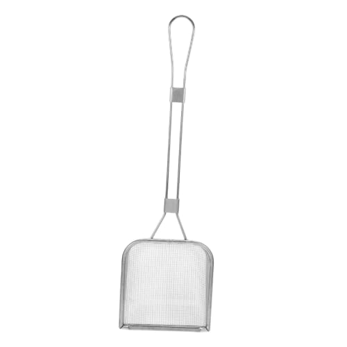 

Housoutil Square Mesh Skimmer, Fryer Skimmer with Fine Mesh, Oil and Fat Filter, Stainless Steel Strainer, Scoop with Long Handle for Kitchen, Swimmin