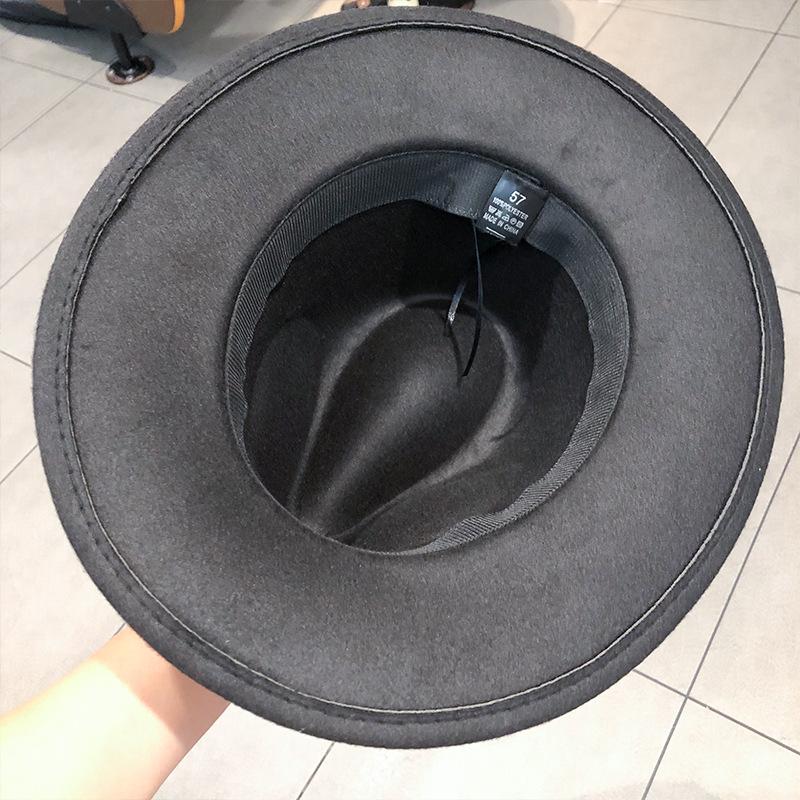 Chapeau femme automne et hiver mode strass élégant chapeau jazz rétro britannique polyvalent chapeau haut en laine incrusté de diamants tendance