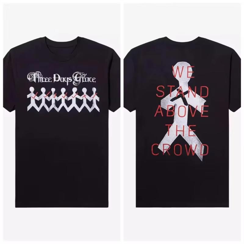 

Three Days Grace One-X Paper Loose Printed Cotton T-shirt High Quality Fashion Street High Quality Men s and Women s Clothing 3XL