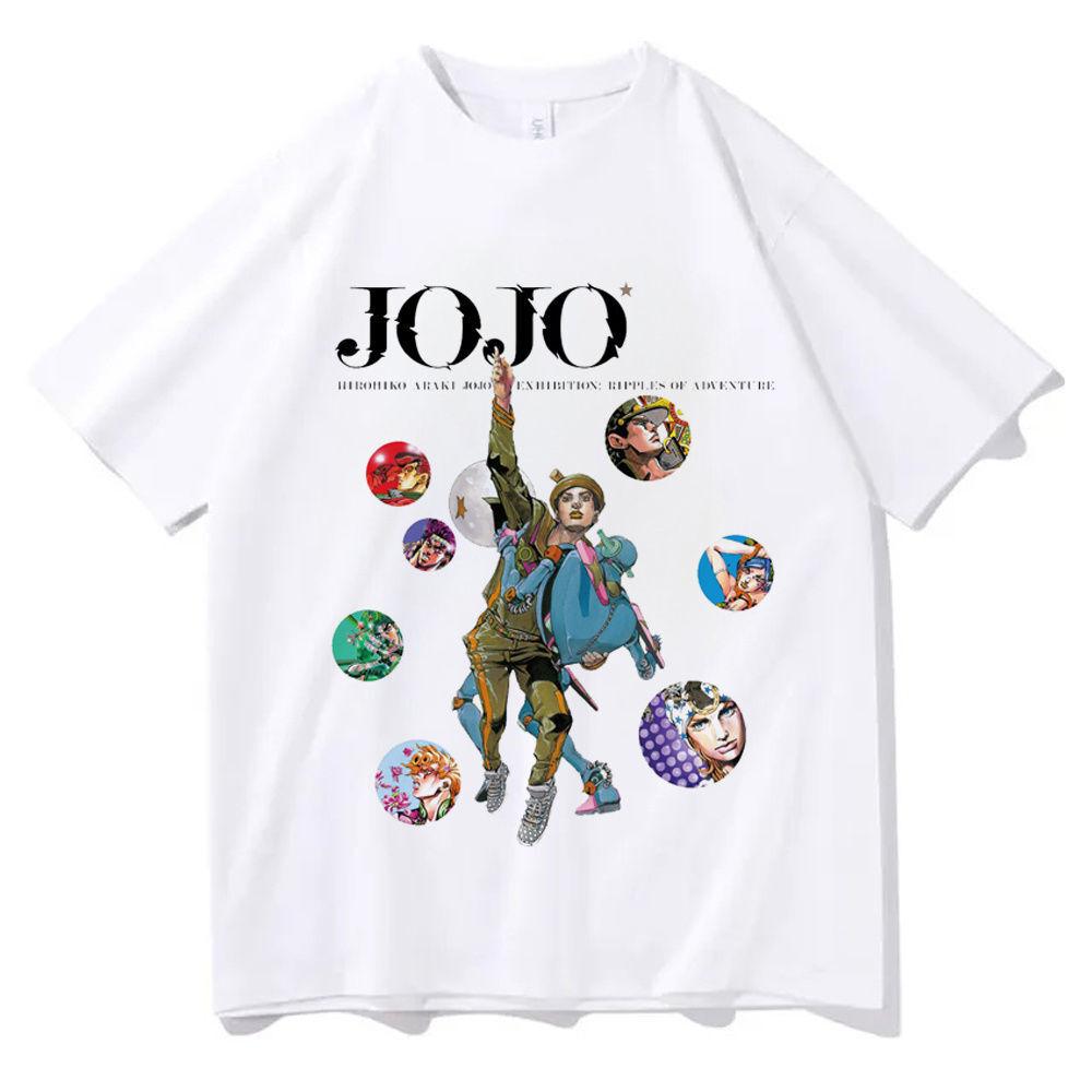 Jojo Bizarre Adventure T Shirt Teen Colorful 80s Grunge Korean Clothes T Shirt Korean Clothes University Y2k Classic Anime Tops
