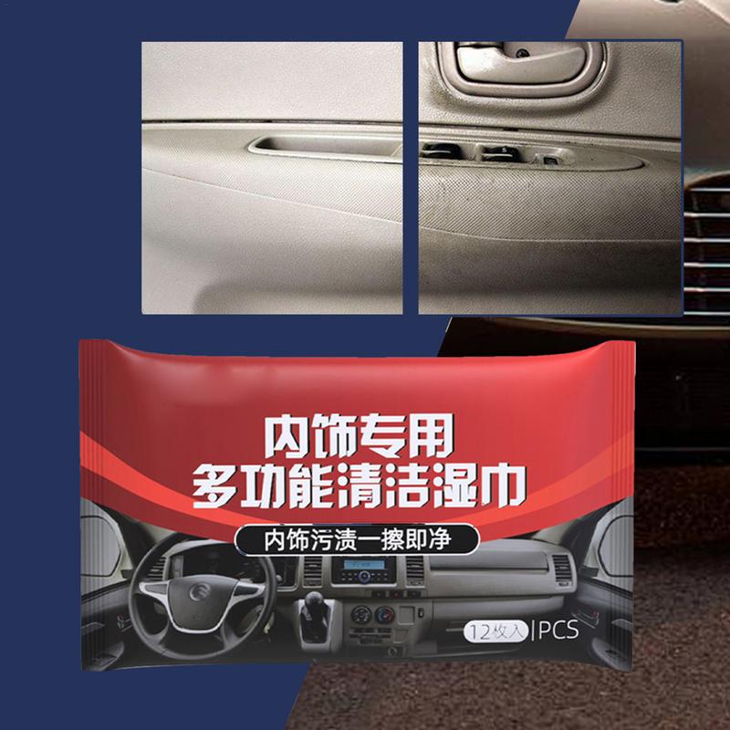 Interior Car Wipes Interior Cleaner & Dashboard Wipes For Quick Detailing Large Automotive Interior Dust Wipes For Vehicle Seat