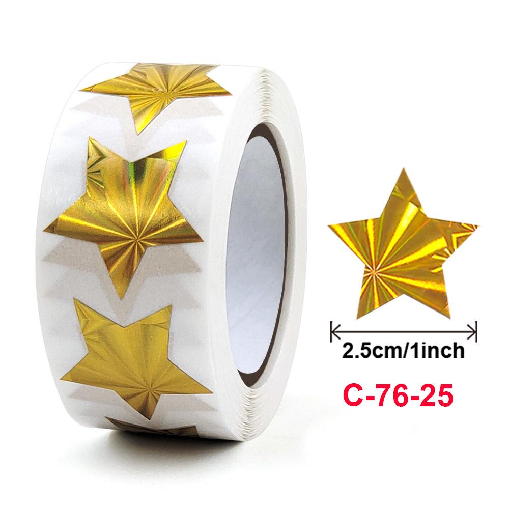 500pcs Colorful Star Adhesive Holographic Star Stickers Scrapbook Sticker Roll Labels For Kids DIY Gift Kids Reward School Craft