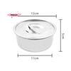 Stainless Steel Food Container with Lid Steamed Egg Ramen Rice Salad Stew Bowls Soup Cup Kitchen Tableware for Cooking
