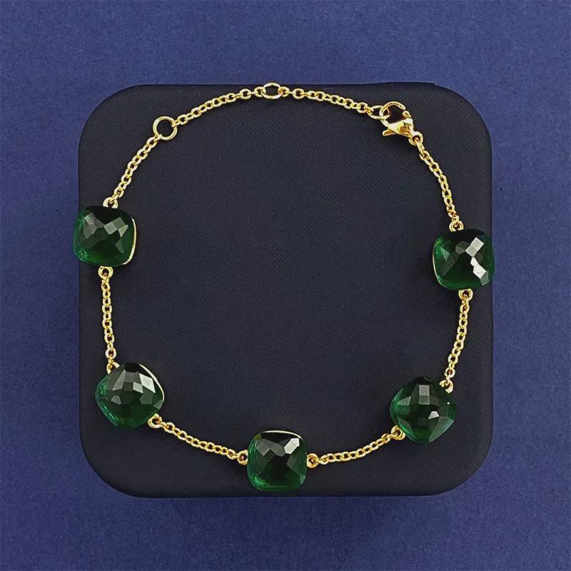 Браслет из пяти цветков с кристаллами и драгоценными камнями в японском стиле - оригинальный дизайн