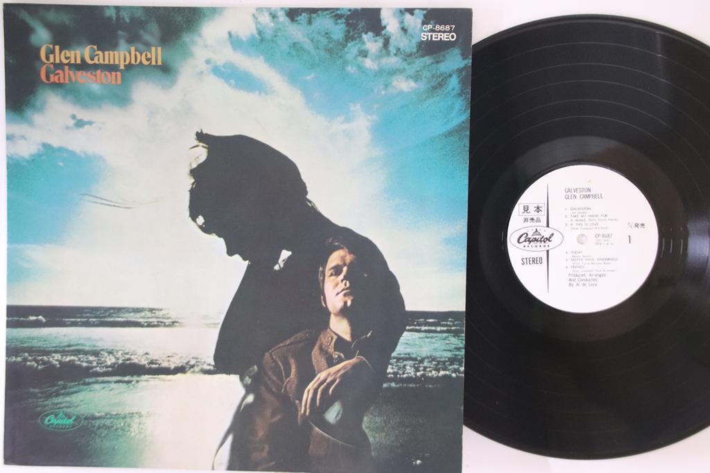LP Record GLEN CAMPBELL - Galveston CP8687PROMO CAPITOL Japan Rock Used