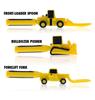 3-teiliges Kinderbesteck-Set, Lebensmittelutensilien für Kinder, Bulldozer, Bagger, Schaufel, Löffel, Gabel, Fütterung, Geschirr, konstruktives Essen