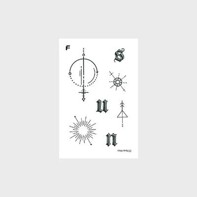 Pegatina de tatuaje de sol