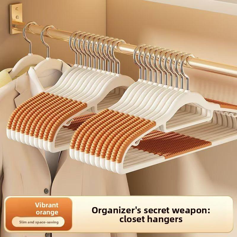 Plastic Dualposition Clothes Hangers With Nonslip Design For Wet And Dry Garments