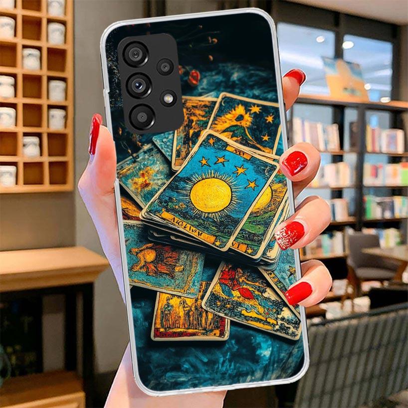 Witch Tarot Card Phone Case For Samsung Galaxy A12 A22 A32 A52 A72 A02S Phone Case Note 20 Ultra 10 S10 Plus A51 A71 A50S A20S A